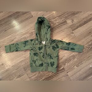Tucker & Tate Jurassic world 2T Green Dinosaur Print Kids Hoodie